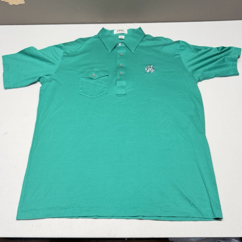 Vintage Ping‎ By Karsten Green Golf Polo Shirt Men's XL Embroidered 100% Cotton